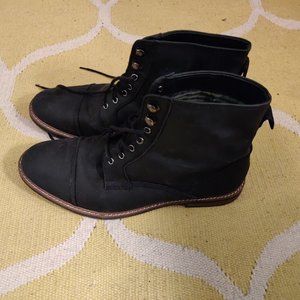 Ben Sherman Black Cap Toe Boots Sz 10 US